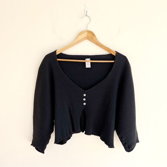 Garb Artsy Black Vintage 90s Crop Top - Picture 1 of 6